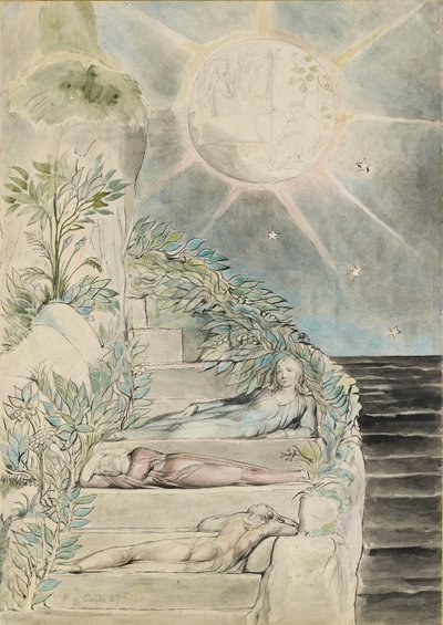 Dante og Statius sover, Virgil ser på illustrasjonen til 