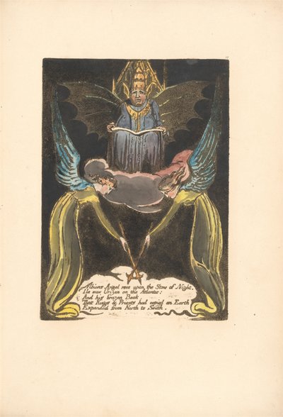 Europa. A Prophecy, Plate 12, Albions Angel rose. . . . (Bentley 14) av William Blake