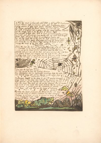 Europa. En profeti, plate 14, og skyene og brannene. . . . (Bentley 15) av William Blake