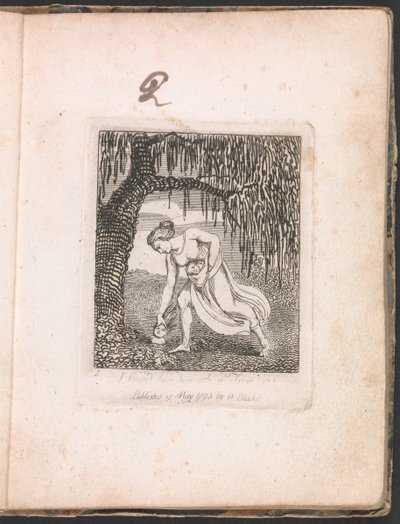 For barn. Paradisets porter, plate 3, jeg fant ham under et tre av William Blake