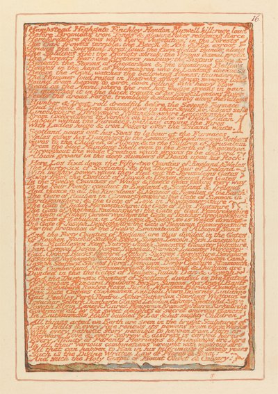 "Hampstead Highgate Finchley Hendon Muswell Hill..." (Platte 16) av William Blake