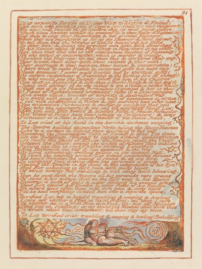 "Es ist leichter, einem Feind zu vergeben..." (Tafel 91) av William Blake