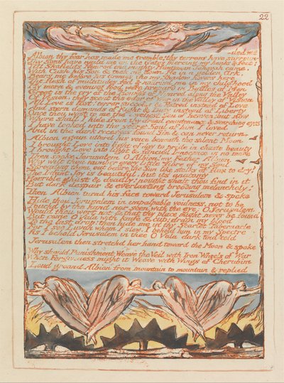 Jerusalem, Plate 22, Albion din frykt har fått meg til å skjelve.... av William Blake