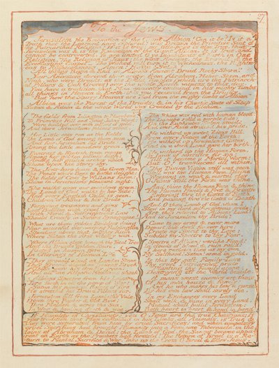 Jerusalem, Plate 27, Til jødene.... av William Blake
