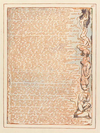 Jerusalem, tallerken 42, således satt Albion .... av William Blake