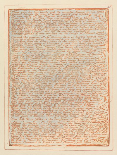 Jerusalem, plate 48, Dette var hans siste ord .... av William Blake