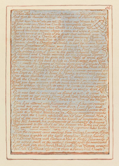 Jerusalem, Plate 56, så hev Los ... av William Blake