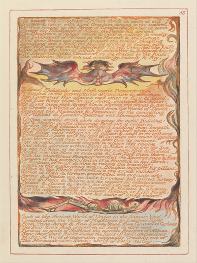 Jerusalem, Plate 58, I skjønnhet Albions døtre.... av William Blake