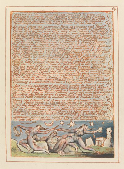 Jerusalem, Plate 69, Deretter alle hannene.... av William Blake
