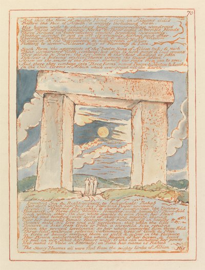 Jerusalem, Plate 70, Og dette er formen til en mektig hånd.... av William Blake