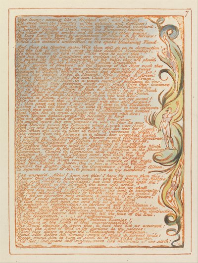 Jerusalem, plate 7, levde-panting .... av William Blake