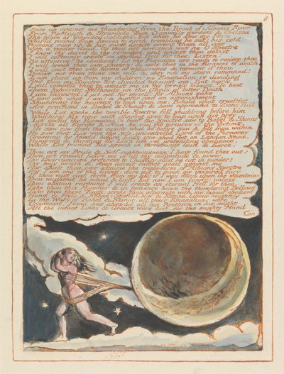Jerusalem, Plate 8, reiste seg mot meg.... av William Blake