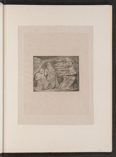 Job irettesatt av sine venner av William Blake