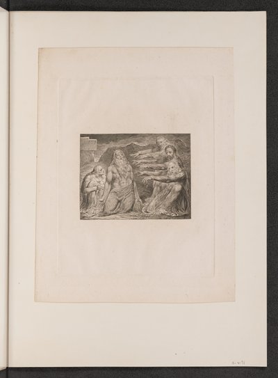 Job irettesatt av sine venner av William Blake