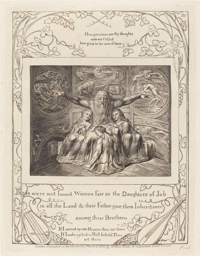 Job og hans døtre av William Blake