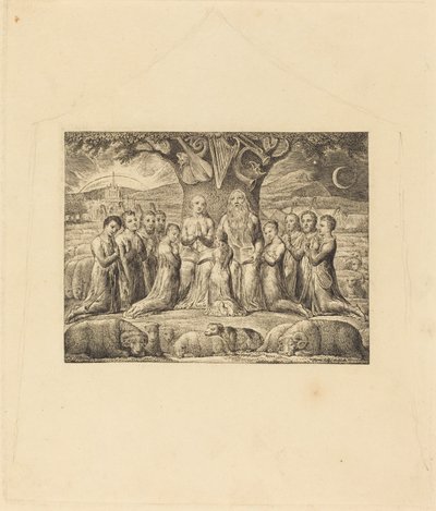 Job og hans familie av William Blake