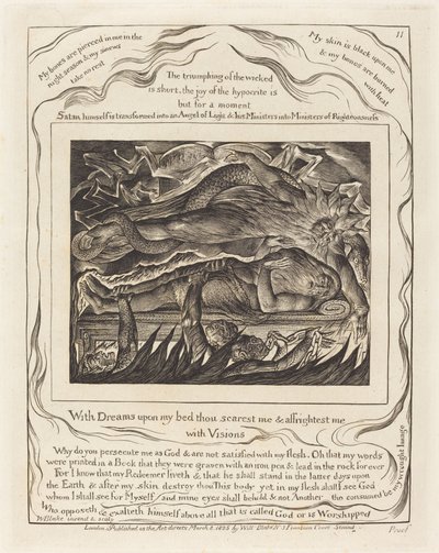 Jobs onde drømmer, 1825. av William Blake