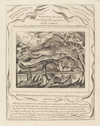 Jobs onde drømmer, 1825. av William Blake