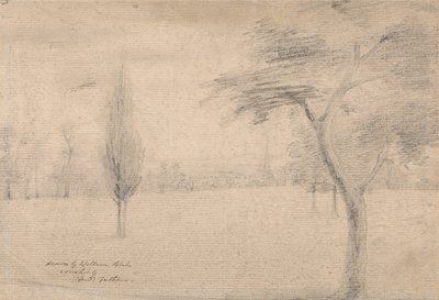Landskap med Spire av William Blake