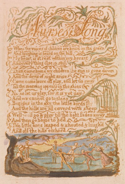 Lied der Amme (Platte 22) av William Blake
