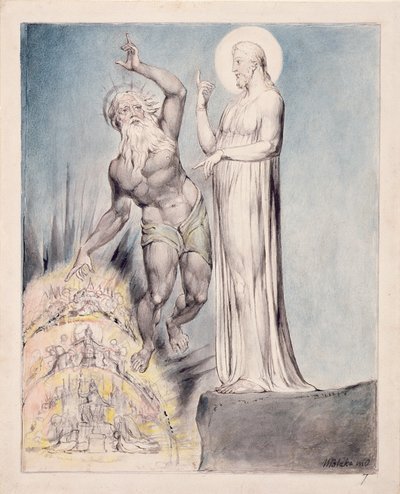 PD.19-1950 Satan frister Kristus med jordens kongedømmer fra Miltons 