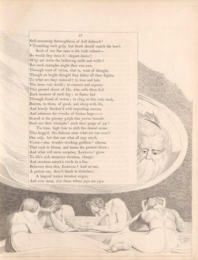 Tallerken 29 (side 57): 'Bever hver slurk, så døden ikke skal rive bollen' av William Blake