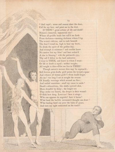 Plate 33 (side 72): 'Og vapid; fornuft og fornuft viser døren av William Blake