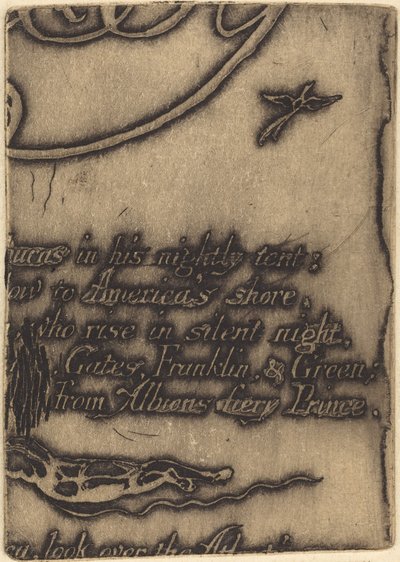 Gjenta fra fragment av kansellert plate for "A Prophecy" av William Blake