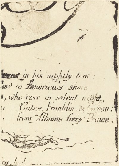 Gjenta fra fragment av kansellert plate for "A Prophecy" av William Blake