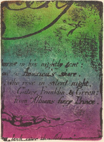 Gjenta fra fragment av kansellert plate for "A Prophecy" av William Blake