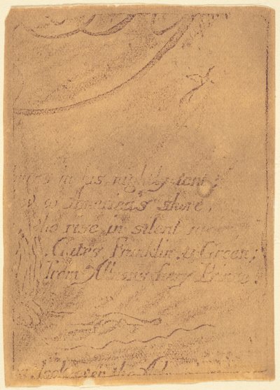 Nytrykk fra fragment av kansellert plate til «En profeti» av William Blake