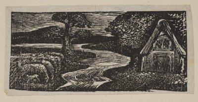 Sabrinas Silvery Flood, fra Thorntons Pastorals of Virgil, 1821. av William Blake