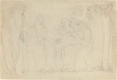 Saint Augustine konverterer kong Ethelbert av Kent av William Blake