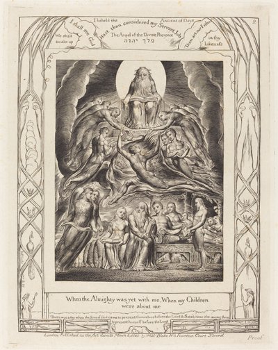 Satan foran Guds trone av William Blake