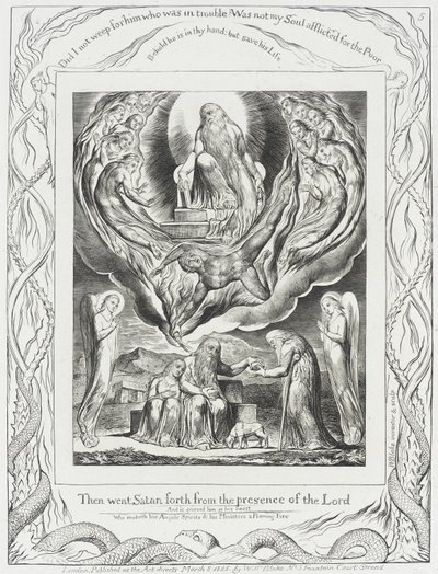 Satan forlater Herrens nærvær av William Blake