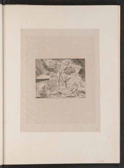 Satan slår jobb med byller, 1825. av William Blake