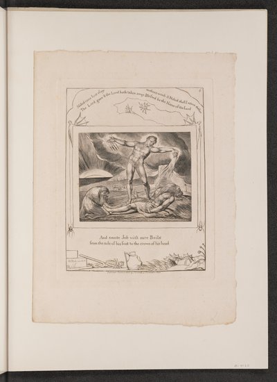Satan slår jobb med byller, 1825. av William Blake