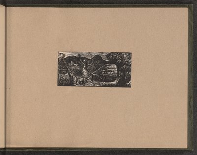 Shepherd Chases away Wolf, 1821. av William Blake