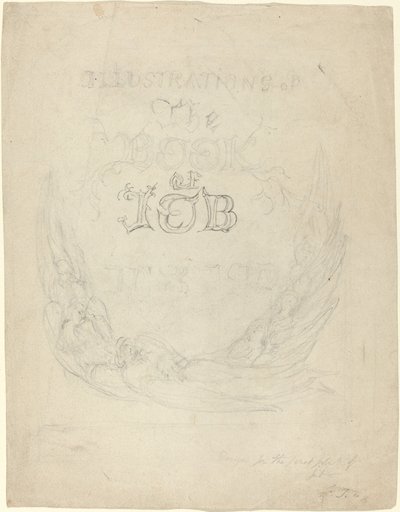 Skisse for tittelsiden til de graverte illustrasjonene til Jobs bok av William Blake