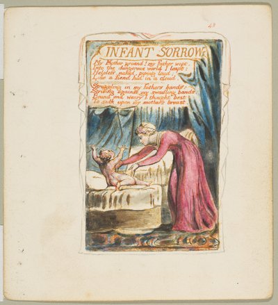 Sanger om uskyld og om erfaring: Infant Sorrow, ca. 1825. av William Blake