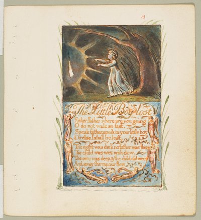 Songs of Innocence and of Experience: Little Boy Lost, ca. 1825. av William Blake