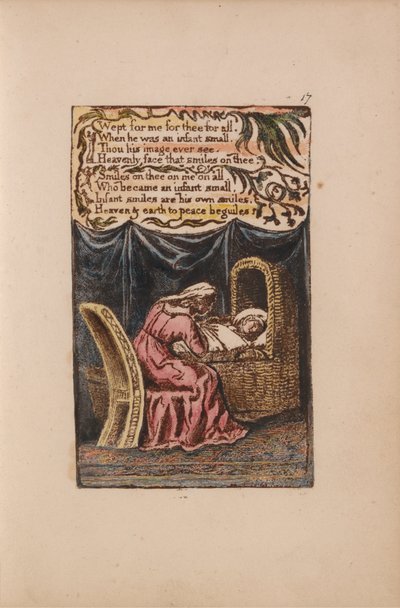 Songs of Innocence and of Experience, Plate 17, A Cradle Song (Bentley 17) av William Blake
