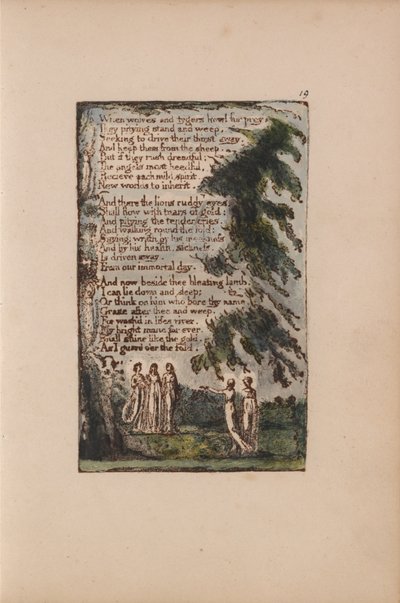 Songs of Innocence and of Experience, Plate 19, Night (Bentley 21) av William Blake