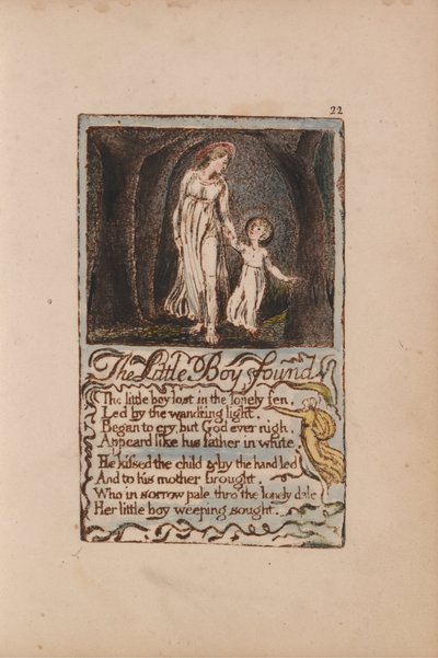 Songs of Innocence and of Experience, Plate 22, The Little Boy Found (Bentley 14) av William Blake