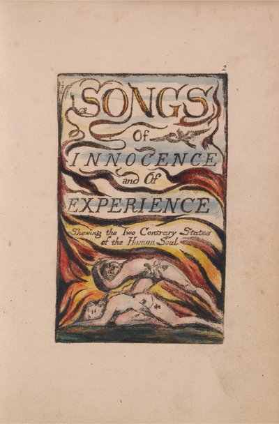 Songs of Innocence and of Experience, plate 2, kombinert tittelside (Bentley 1) av William Blake