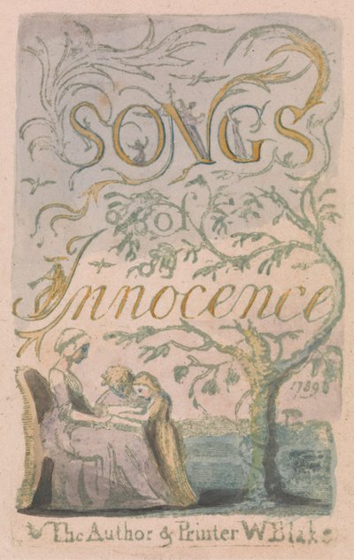 Songs of Innocence and of Experience, Plate 2, Innocence Tittelside (Bentley 3) av William Blake