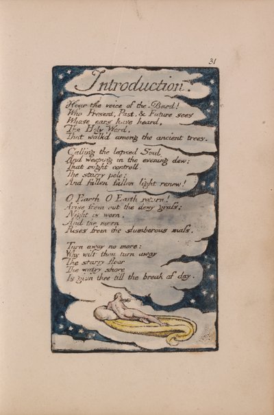 Songs of Innocence and of Experience, Plate 31, Introduction (Bentley 30) av William Blake