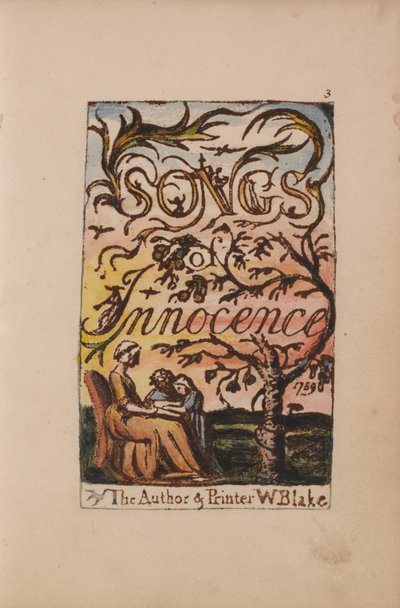 Songs of Innocence and of Experience, Plate 3, Innocence Tittelside (Bentley 3) av William Blake