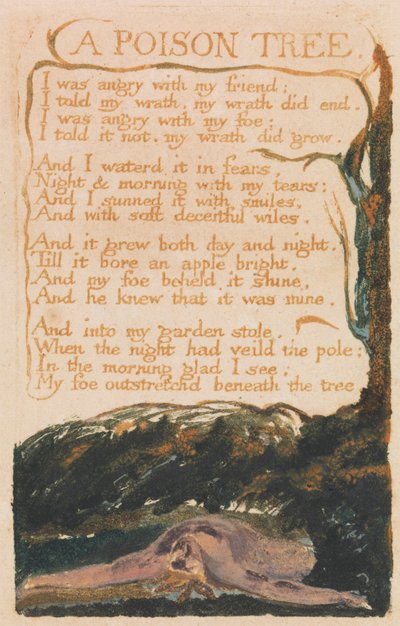 Songs of Innocence and of Experience, Plate 41, "A Poison Tree" (Bentley 49) av William Blake