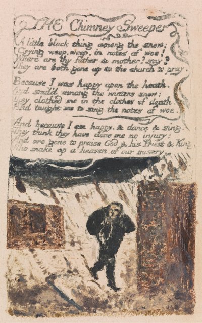 Songs of Innocence and of Experience, Plate 45, "The Chimney Sweeper" (Bentley 37) av William Blake